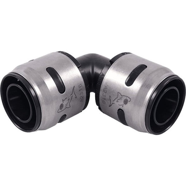 90 deg Elbow, 1 in, Push, Plastic