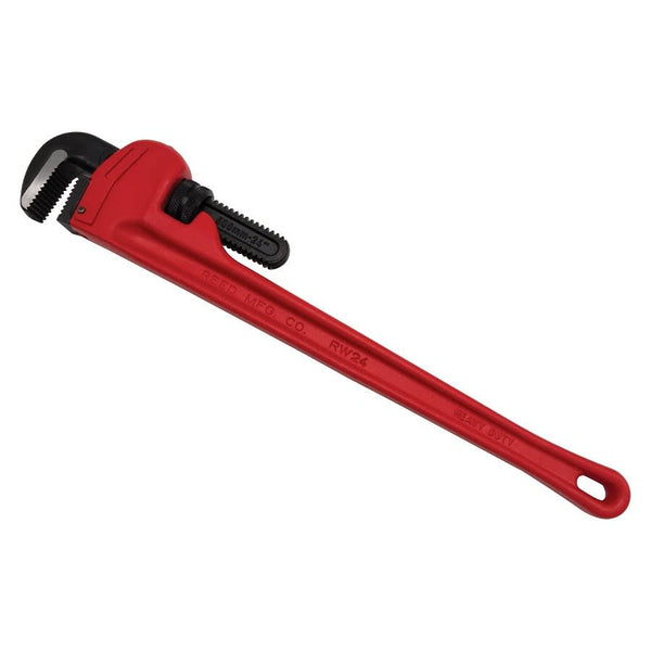 Straight Pipe Wrench, 1/4 to 3 in Pipe, 24 in OAL, Heel Jaw, Ductile Iron Handle