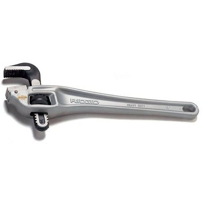 24 Series Offset Pipe Wrench, 3 in, 24 in OAL, Hook Jaw, Aluminum Handle, Standard Adjustment, Silver