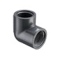 90 deg Elbow, 3/8 in, FNPT, SCH 80/XH, PVC