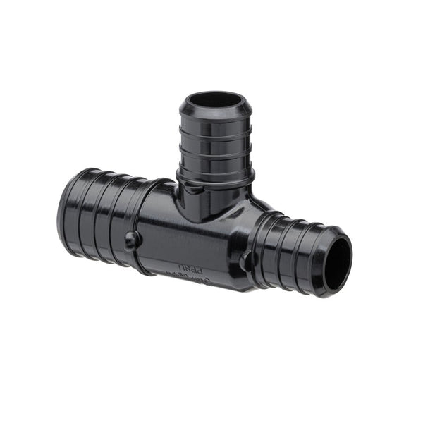 QickSert CR® Tee, 1 x 3/4 x 3/4 in, Crimp PEX, Poly