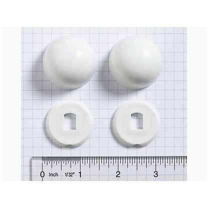 Bolt Cap Kit, For Use With Urinal/Toilet, White