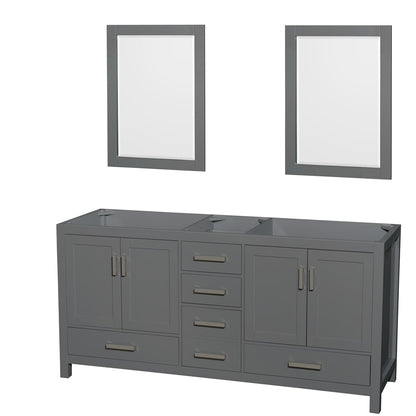 Sheffield Double Bathroom Vanity - 70.75W x 35H x 21.5D