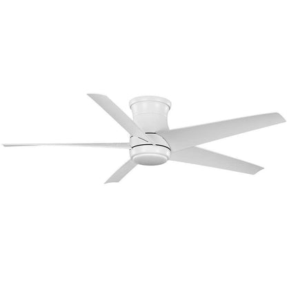 Mena 54 in. White Color Changing LED Indoor/Outdoor Hugger Matte White Ceiling Fan with Light and Remote