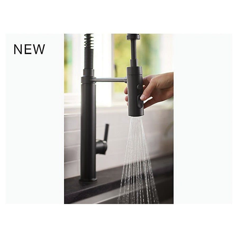 Purist® Kitchen Faucet, Deck Mount, ADA, 1 Lever Handle, 1-Hole, Matte Black