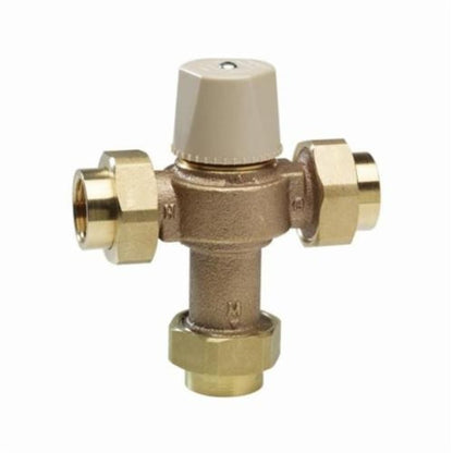 LFMMV Mixing Valve, 1 in, Union C, Bronze, Rough Bronze