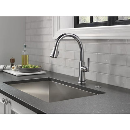 Coranto 1.8 GPM Single Hole Pull Down Kitchen Faucet with Magnetic Docking Spray Head and ShieldSpray