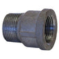 Extension Piece, 3/4 in, FNPT, 150 lb, Malleable Iron, Black