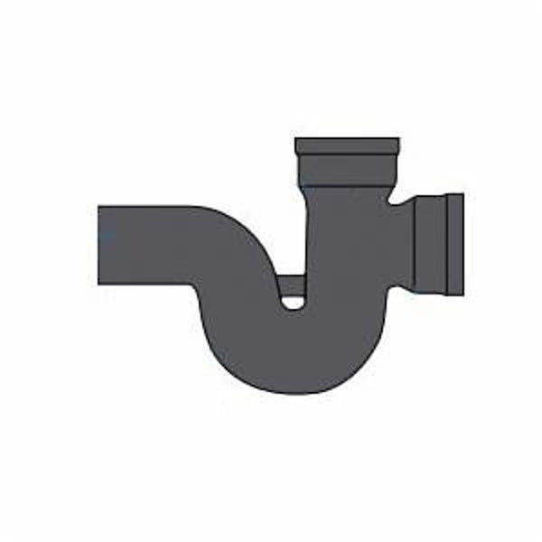 Service Weight Running Trap, 5 x 4 in, Spigot x Hub, Cast Iron