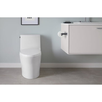 Veil One-piece Elongated Dual-Flush Toilet with Skirted Trapway