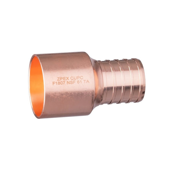 Adapter, 1 in, Crimp PEX x C, Copper