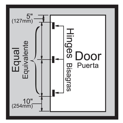 3-1/2 in. x 5/8 in. Radius Matte Black Door Hinge Value Pack (24-Pack)