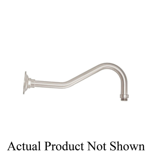 Shower Arm, Wall Mount, 12 in L, Satin Nickel