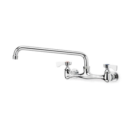 Kitchen Faucet, Wall Mount, 2 Lever Handle, 2-Hole, Polished Chrome