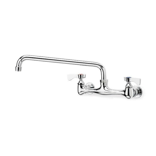 Kitchen Faucet, Wall Mount, 2 Lever Handle, 2-Hole, Polished Chrome