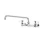 Kitchen Faucet, Wall Mount, 2 Lever Handle, 2-Hole, Polished Chrome