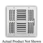 4-Way Curved Blade Supply Register, 10 x 10 in, Horizontal Blades, 7/8 in Spacing, Multi Shutter Damper, Steel, White