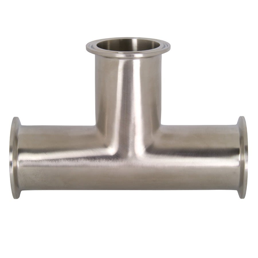 Tee, 1-1/2 in, Clamp, 304/304L Stainless Steel