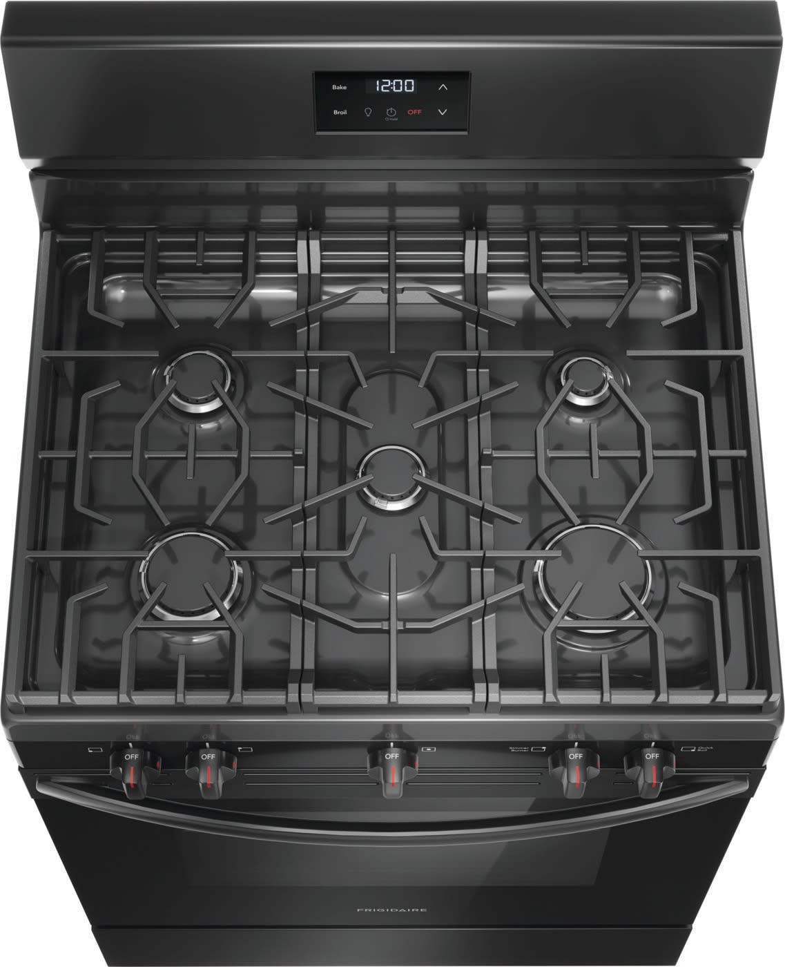 Frigidaire 30 in. 5.0 cu. ft. 5-Burner Gas Range with Manual Clean in Black