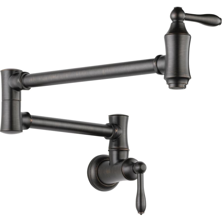 Traditional Wall Mounted Pot Filler with Dual Swing Joints and 24" Extension - Includes Lifetime Warranty