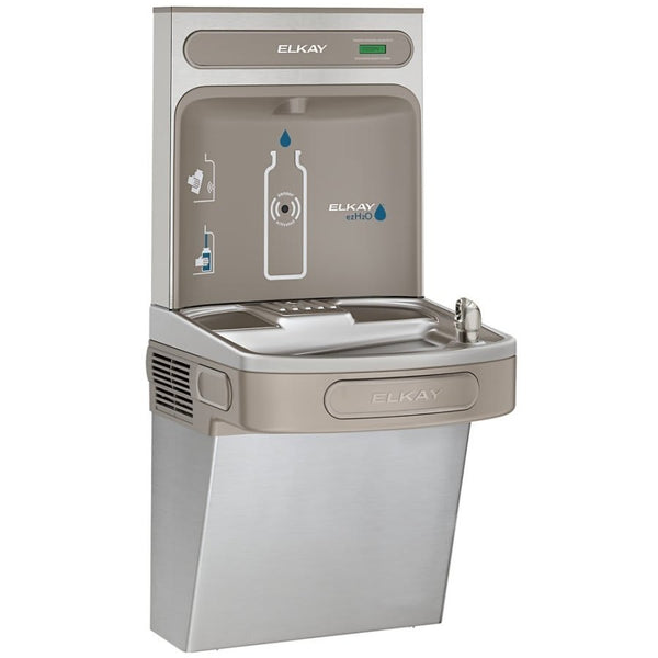 ezH2O Bottle Filling Station with Single ADA Vandal-Resistant Cooler Non-Filtered Refrigerated Stainless