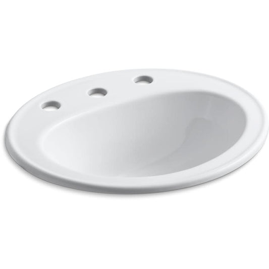 Pennington 16" Drop In Bathroom Sink with 3 Holes Drilled and Overflow