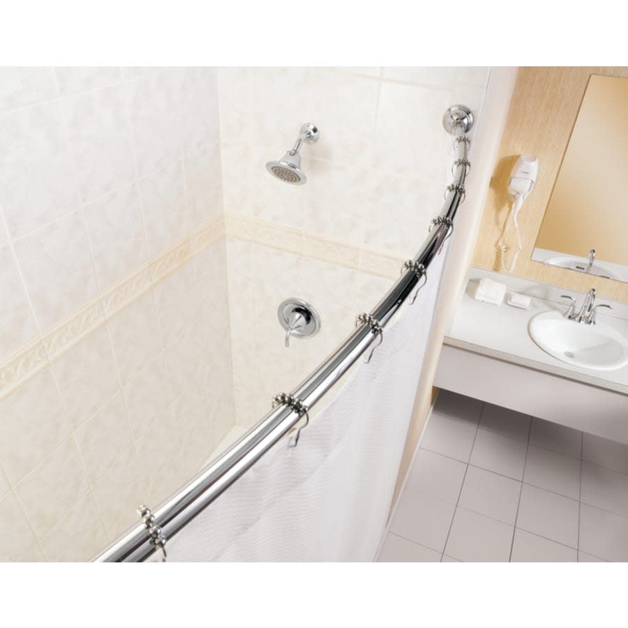 54" - 72" Adjustable-Length Curved Shower Rod (Wholesale Packaging)