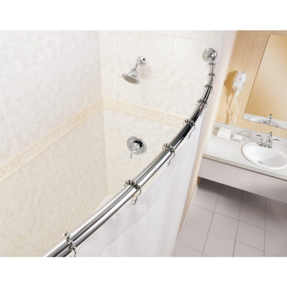 54" - 72" Adjustable-Length Curved Shower Rod (Wholesale Packaging)