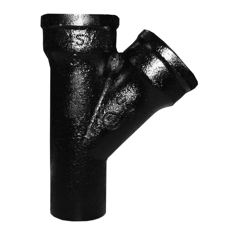 Service Weight Wye, 4 x 3 in, Spigot x Hub x Hub, Cast Iron
