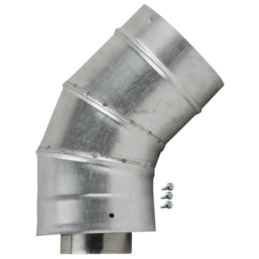 Vent Elbow, 45 deg, Stainless Steel