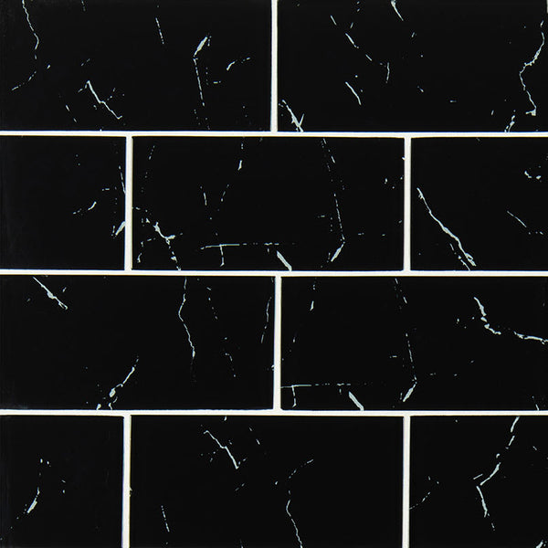 Nero Marquina Glass x8mm
