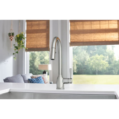 Adler 1.5 GPM Single Hole Pull Down Kitchen Faucet