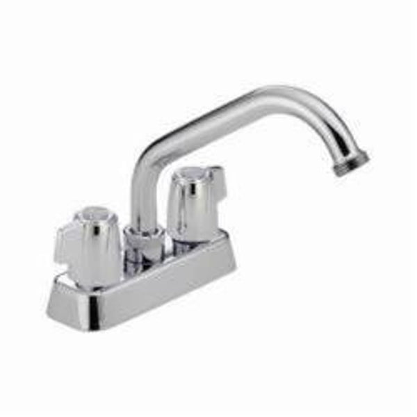 Classic Laundry Faucet, Deck Mount, ADA, Wing Handle, Chrome