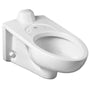 Afwall Millennium Elongated Toilet Bowl Only With EverClean Surface and Rear Spud - Less Seat and Flushometer