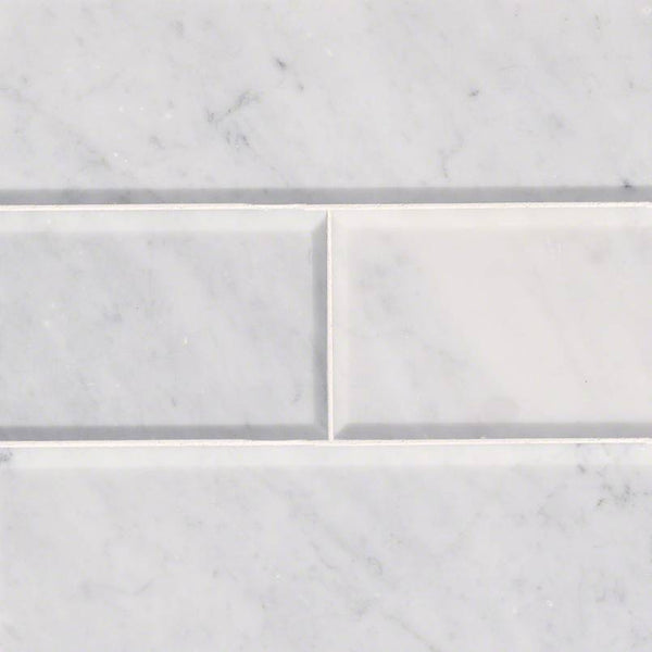 Arabescato Carrara Beveled Tile