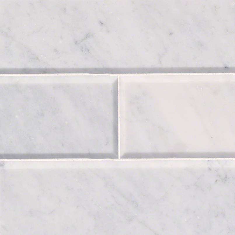 Arabescato Carrara Beveled Tile