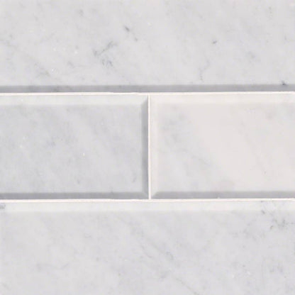 Arabescato Carrara Beveled Tile