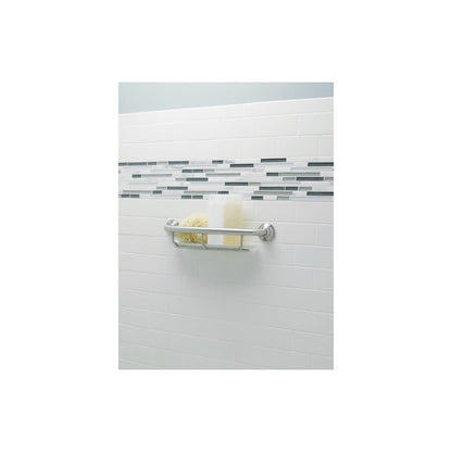 Home Care® Grab Bar with Shelf, 16 in L, Brushed Nickel