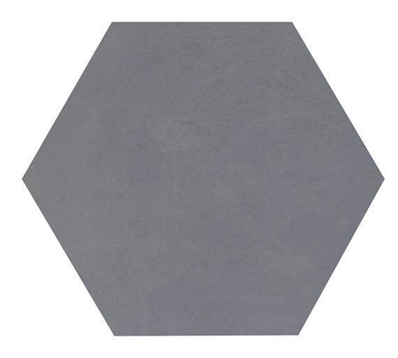 Moroccan Concrete Blue Gray Hexagon 8X9 Matte