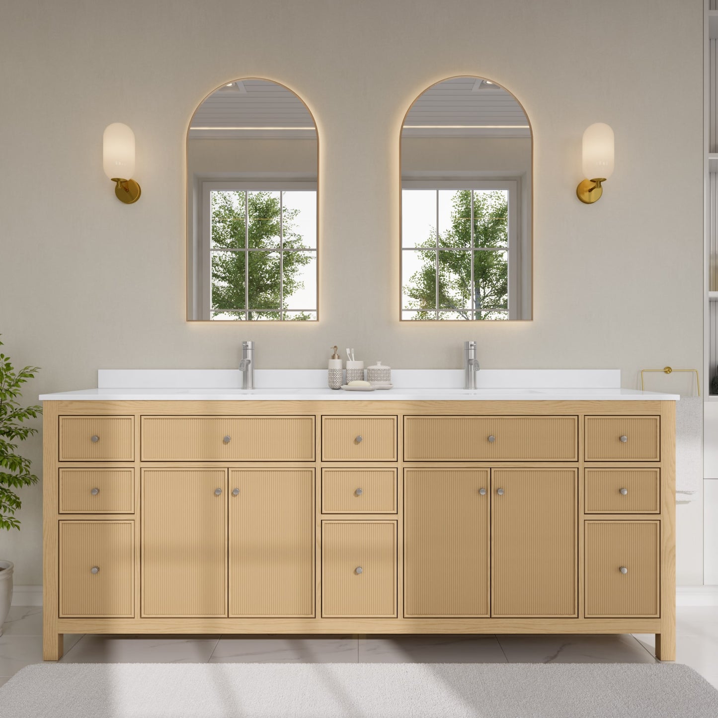 Pendry Double Bathroom Vanity - 84W x 35H x 22D