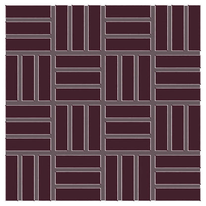 Color Wheel Mosaic Plum Crazy Hexagon 1.5X1.5 Glossy
