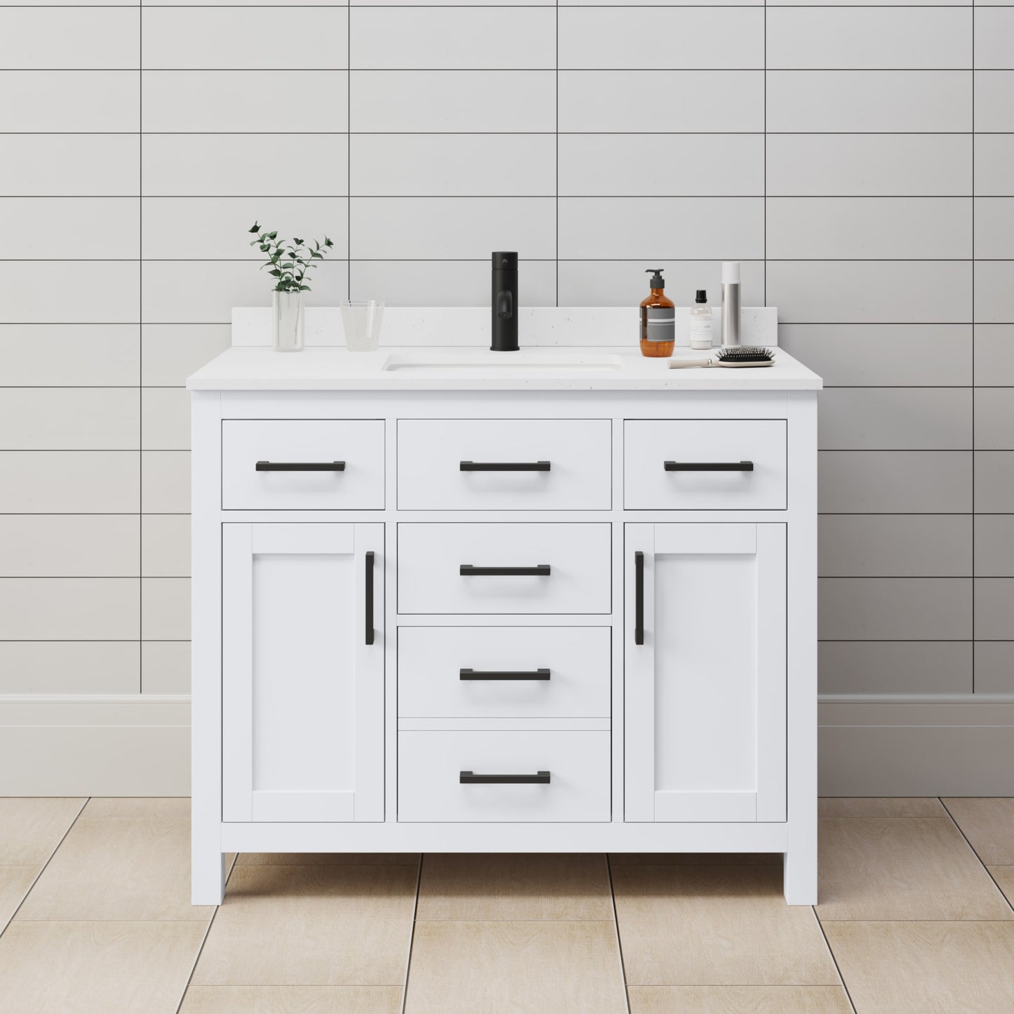 Beckett Single Bathroom Vanity - 42W x 35H x 22D