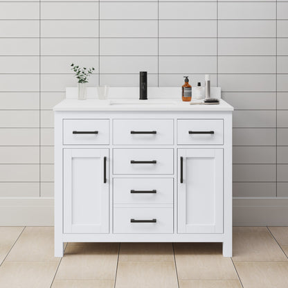 Beckett Single Bathroom Vanity - 42W x 35H x 22D