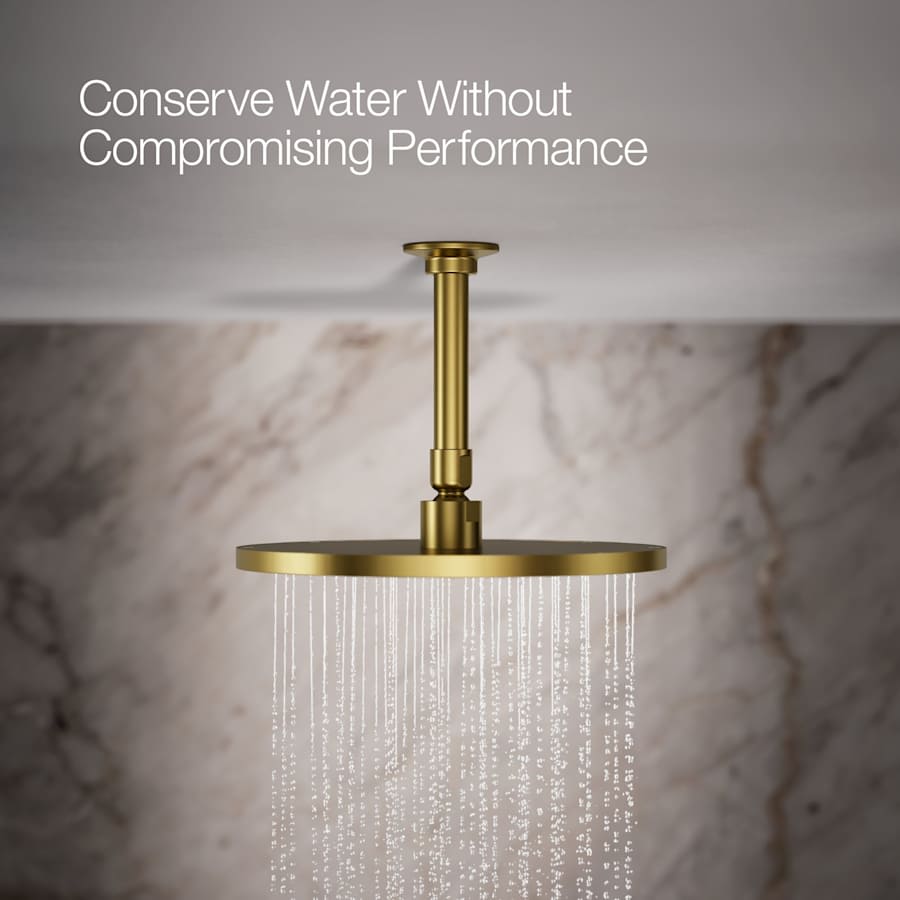 Contemporary Round 10" Single Function 1.75 GPM Rainhead with MasterClean Sprayface and Katalyst Air-Induction Technology