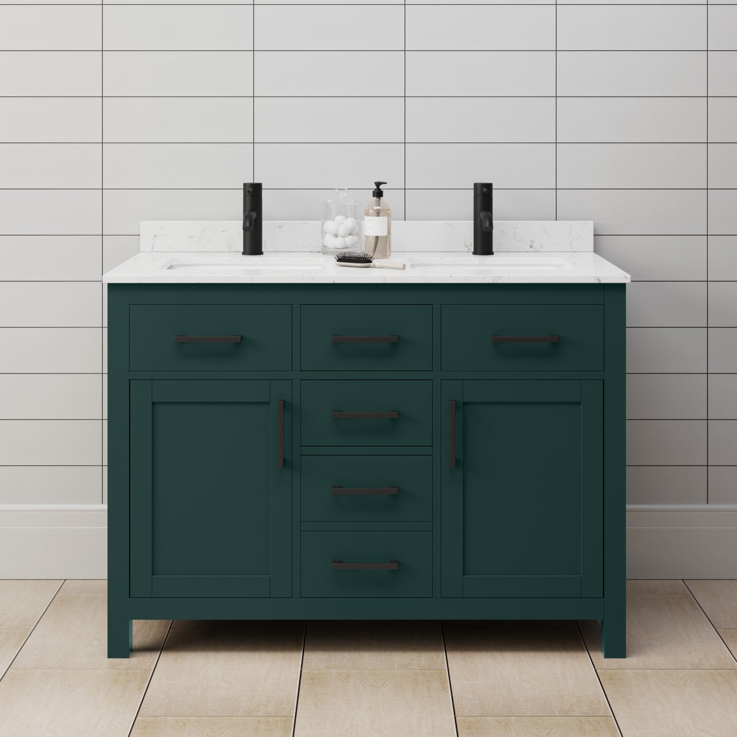 Beckett Double Bathroom Vanity - 48W x 35H x 22D