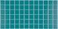 Color Wheel Mosaic Ocean Blue Herringbone 1X3 Glossy