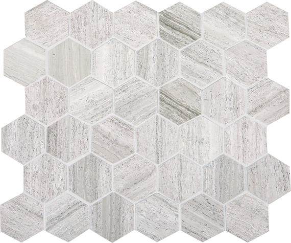 Limestone Chenille White Rectangle 12X24 Honed