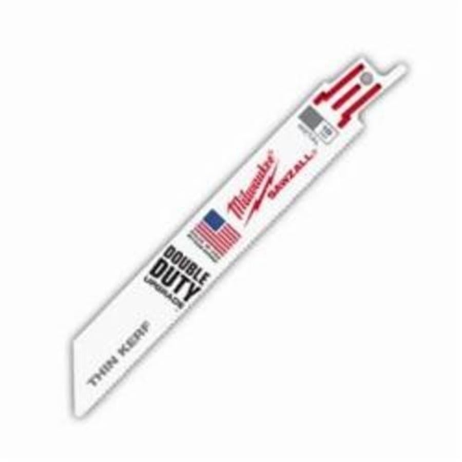 SAWZALL® Bi-Metal Reciprocating Saw Blade, 6 in L, 18 tpi, 0.035 in THK, 25-Pack