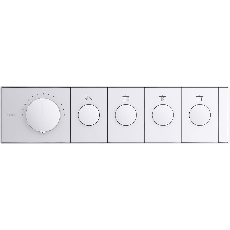 Anthem Four Function Thermostatic Valve Trim Only with Single Knob Handle, Integrated Diverter, and Volume Control - Less Rough In