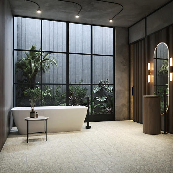 D_Segni Terrazzo White Square 8X8 Matte